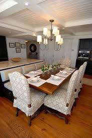 Booth Dining Tables For Home Dining Kitchen Love How Island Is Made Into Booth For Din Capas Para Cadeira De Jantar Capas Para Cadeiras Capa Cadeira Jantar