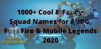 You need a name change card to change your free fire name. 1000 Cool Fancy Squad Names For Pubg Free Fire Mobile Legends 2020 Technodani