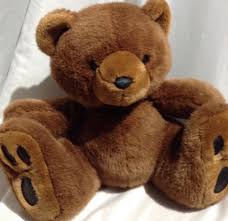 Vtg Teddy Bear Plush Stuffed Animal Toy Big Feet Pleather Pads Asi 62960 Greek Itsallgreektome Alloccasion Pet Toys Plush Teddy Bear