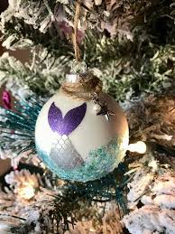 Plastic balls for decoration (you can use glass too). Mermaid Christmas Ornament Mermaid Ornament Mermaid Gift Mermaid Christmas Personali Mermaid Christmas Beach Christmas Ornaments Christmas Centerpieces