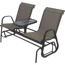 2 Person Outdoor Patio Furniture Glider Chairs With Console Table Furniture Gliders Patio Glider Outdoor Glider Chair