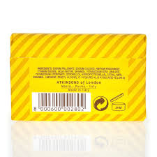 The unique mold creates bars with rounded edges for a firm grip. Atkinsons Bar Soap Golden Cologne 125g