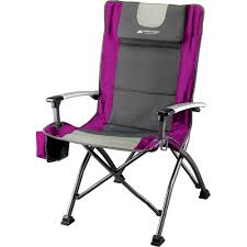 Ozark Trail Folding High Back Chair With Head Rest Fuchsia Walmart Com In 2020 Outdoor Chairs Camping Chairs High Back Chairs