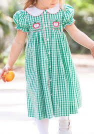 Apple Chest Smocked Dress Girls Smock Kids Clothes Sale Smocked Dress