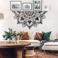 Xl Metal Mandala Decor Metal Mandala Wall Art Bohemian Art Metal Wall Decor Home Office Living Room Decor Christmas Gift Christmas In 2020 Mandala Wall Decor Black Metal Wall Art