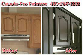 Like i mentioned above, a lot of research and testing went into that decision. Kitchen Makeover Honey Coloured Old Oak Cabinets Sprayed With A Dark Espresso Lacquer In A Satin Finish Refinishing Cabinets Kitchen Makeover Oak Cabinets