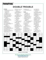 The best free online crossword is brand new, every day. Double Trouble Pennydellpuzzles