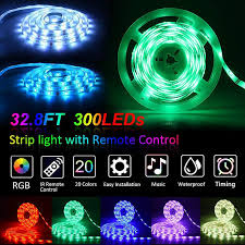 Led Strip Lights Set Sync To Music Flexible Rgb Remote Color Change Room Mood Lighting Bedroom Gq Led Strips Aliexpress