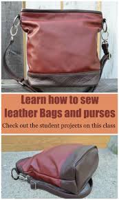 Making Leather Bags Craftsy Leather Purses How To Make Leather Sewing Bag