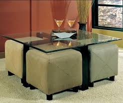 Compare prices & save money on living room furniture. Glass Coffee Table With Ottomans