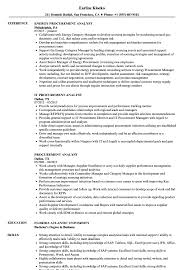 procurement analyst resume samples