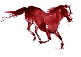 Red Horse Art Drawing Animal Www Balletart Etsy Com Horses Animals Drawings