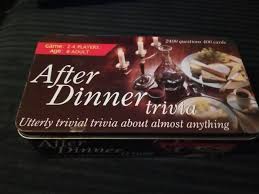 Nov 01, 2019 · entertaining trivia: After Dinner Trivia Game For Sale In Tallaght Dublin From Stimulus72000