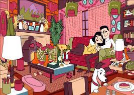 A stylized bird with an open mouth, tweeting. Five Love Themed Items Are Hidden In This Valentine S Day Puzzle Can You Find Them All In Under Three Minutes