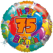 Folie Ballon 75 Happy Birthday 35 Cm Folieballon Verjaardag 75 Jaar 35 Cm Blokker