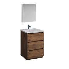 Shop for lighted medicine cabinet at walmart.com. Fresca Lazzaro 24 Inch Free Standing Bathroom Vanity In Rosewood With Acrylic Sink And Med The Home Depot Canada