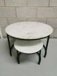 Small white round coffee table impressive round modern coffee table. Round White Large Marble Coffee Table Small Side Table Ebay
