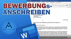 Was sollte die bewerbung als kauffrau für büromanagement beinhalten? Bewerbungsanschreiben So Baust Du Dein Word Dokument Richtig Auf Youtube