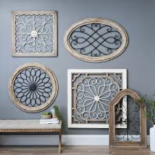 Natural Arch Wood And Metal Wall Plaque Arched Wall Decor Iron Wall Decor Metal Wall Plaques
