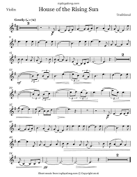 House Of The Rising Sun Free Sheet Music For Violin Visit Toplayalong Com And Get Access To Hundred Free Violin Sheet Music Sheet Music Saxophone Sheet Music