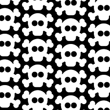 Pirate Skull And Bones Pattern Pirate Digital Paper With Skulls And Crossbones In White And Black A Paper Craft Projects Digital Paper Pirate Birthday Party
