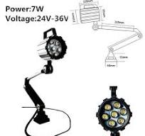 24V-36V 7W Long Arm LED Work Light L720mm for Lathe Machine Lamp Waterproof  CNC