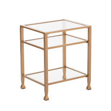 So i did what any crafter does, i updated them. Jamel Metal Glass End Table Gold Aiden Lane Target