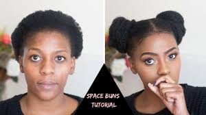 Weave ponytail hairstyles ponytail styles baddie hairstyles my hairstyle black girls hairstyles pretty hairstyles short hair styles natural hair styles janelle monáe wore a bedazzled bun and now i want to, too. How To Space Buns Tutorial On Short 4c Natural Hair An Easy Way To Style Your Twa Youtube