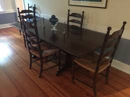 Blake gray & chocolate 8 piece counter set with storage bench. Hitchcock Dining Room Furniture Trumbull Ct Patch