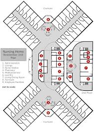 Nursing Home Residential Unit Floor Plan Example Smartdraw Hospital Plans Hospital Floor Plan Hospital Architecture