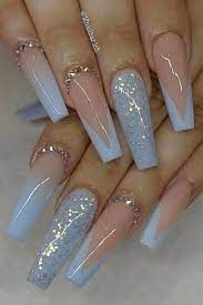 35 Easy Acrylic Blue Nail Ideas In Different Nail Shapes For Summer 2021
