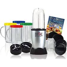 This magic bullet dessert maker features a unique grinding spindle that is powered by a strong 350w motor, which quickly blends the ingredients into a rich and tasty frozen specialty. Amazon Com Magic Bullet Mbr 1701 17 Piece Express Mixing Set Electric Countertop Blenders Kitchen Dining