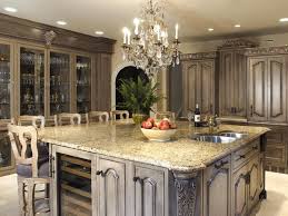 High End Tuscan Kitchen Islands Impressive 8x8 Foot Island With Plenty Of Seating Makes Th Antique Kitchen Cabinets Old World Kitchens Kitchen Cabinet Styles