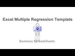 The Excel Multiple Regression Template By Business Spreadsheets Performs Multiple Linear Regression Project Management Templates Business Valuation Excel