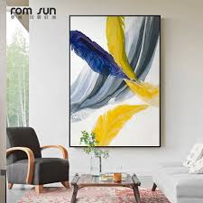 Modern Canvas Paintings Posters And Print For Living Room Bedroom Abstract Wall Art Decorative Large Blue Pictures Home Decor Colorful Abstract Art Abstract Art Painting Grey Wall Art