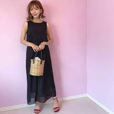 2019夏トレンド マキシワンピースの大人っぽい着回し マキシワンピース ワンピース ワンピース コーデ