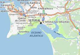 The troia peninsula (peninsula de tróia) is one of the most beautiful coastlines of portugal, with a 13km stretch of pristine sands, crystal clear waters and pine forested sand dunes. Michelin Landkarte Troia Stadtplan Troia Viamichelin