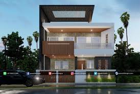 A substantial end terraced four storey home situated in a prime position on the west shore with views from the front elevation to the a three bedroom three storey mid terraced house located in the popular residential area of whitley. Artstation Two Storey House Modern Bungalow Elevation Panash Designs