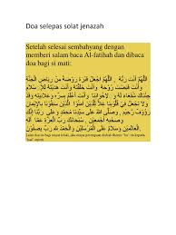 Check spelling or type a new query. Doa Selepas Solat Jenazah