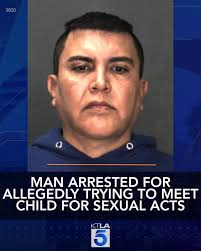 A man was arrested for allegedly trying to meet a child for sexual acts in  San Bernardino County. Details:  https://ktla.com/news/local-news/southern-california-man-arrested-for-allegedly-trying-to-meet-child-for-sexual-acts/