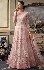 Bollywood designer party wear long anarkali gown lehenga indian pakistani saree. Captivating Pink Floral Worked Kalidar Anarkali Suit Anarkali Gown Designer Anarkali Dresses Anarkali Suits