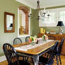 A creative blend of soft gray tones and seafoam green, half sea fog is a one of a kind color that would look absolutely amazing on any dining room wall! 27 Gorgeous Ways To Decorate With Green Green Dining Room Dining Room Decor Modern Dining Room