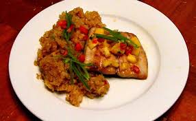 Compliments of mama's fish house restaurant and innmaui, hawaii. Pan Roasted Glazed Mahi Mahi With Pineapple Fried Rice Rosemarie S Kitchen