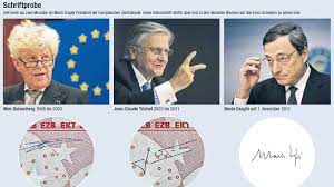 Die von mario draghi und seinen vorgängern im amt des. Europaischer Zentralbank Wann Unterschreibt Eigentlich Draghi Geld Sz De