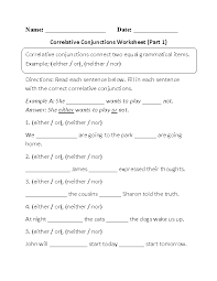 Englishlinx Com Conjunctions Worksheets Conjunctions Worksheet Correlative Conjunctions Real Estate Forms