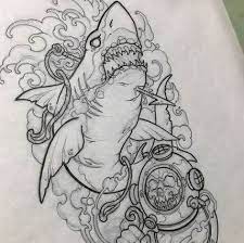 Goblin shark tattoo