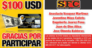 Cuscal limited is the issuer of the product but does not take deposits from you. Smd Logistics Usa The Last Winners Of The Global Cash Card Weekly Raffle Are Anastacio Vasquez Martinez Juventino Meza Calixto Dagoberto Juarez Pena Juan De Dios Atica Jose Olmeda Balderas Thanks