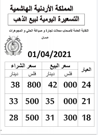 4:32 م, الأربعاء, 16 يونيو 21 فاطمه امام بنـــوك. Ø§Ø±ØªÙØ§Ø¹ Ø£Ø³Ø¹Ø§Ø± Ø§Ù„Ø°Ù‡Ø¨ ÙÙŠ Ø§Ù„Ø£Ø±Ø¯Ù† Ø§Ù„Ø®Ù…ÙŠØ³ Ø±Ø¤ÙŠØ§ Ø§Ù„Ø¥Ø®Ø¨Ø§Ø±ÙŠ