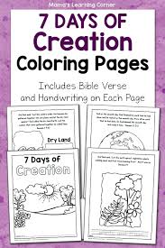Kids are not exactly the same on the. 7 Days Of Creation Coloring Pages Mamas Learning Corner