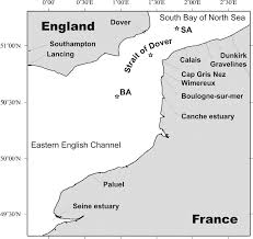 Chart Of The Strait Of Dover And Location Of The Collected